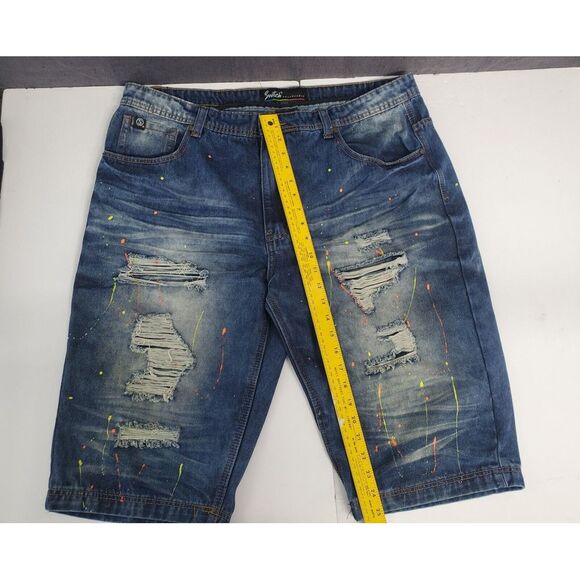 Switch Remarkable Denim Shorts Mens Size 40 Distressed/Ripped Paint‎ Splatter - Picture 1 of 4